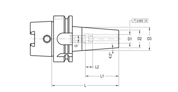 HSK 50-A - SHRINK FIT CHUCK  STANDARD