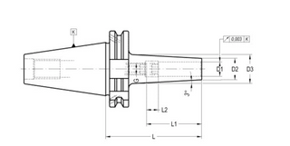 ISO40 - DIN 69871 AD + B - Shrink fit chucks - SLIM LINE -