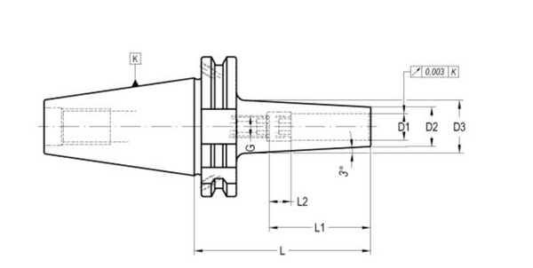 ISO40 - DIN 69871 AD + B - Shrink fit chucks - SLIM LINE -