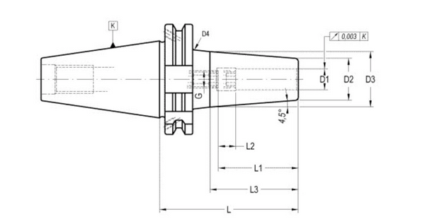 ISO 40 - DIN 69871 AD + B Shrink fit chucks - STANDARD -