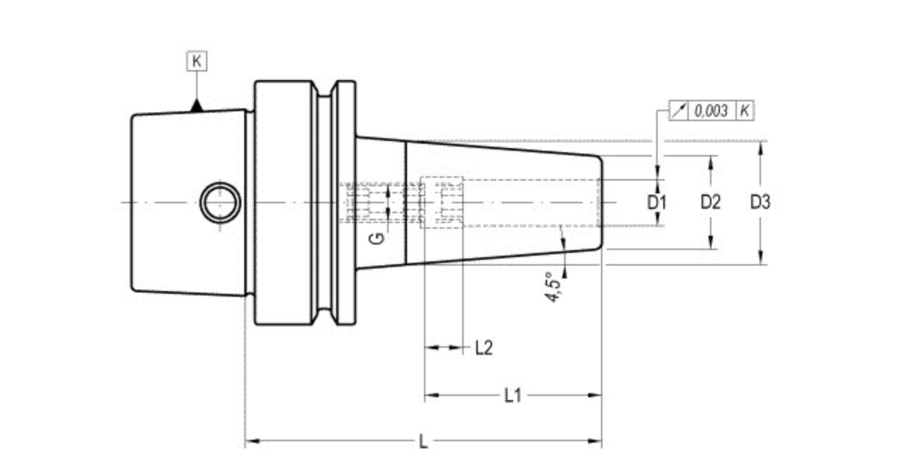 LAIP HSK-E 63 Shrink Fit Chuck Standard Length