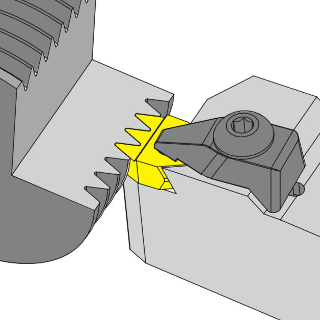 POLY-V grooving insert using ATPVK holders