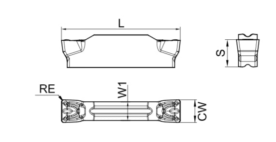 10 pcs AGD-MT grooving insert using AKKO ADKT, AAKT, AIKT and AKL holders | agdmt | AGD-MT grooving insert | AKKO